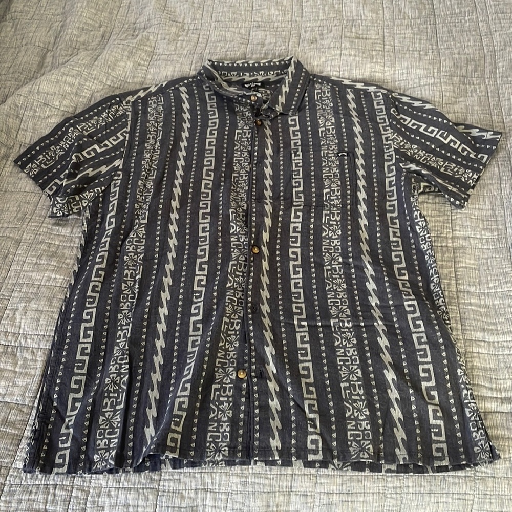 Billabong Sundays jacquard button up shirt NWT